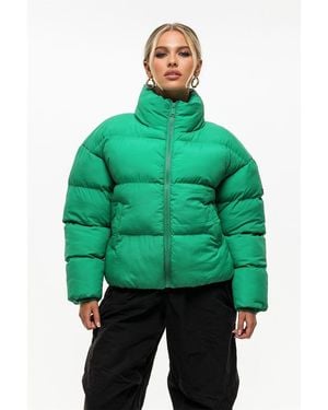 Good For Nothing Puffer Jacket - Green