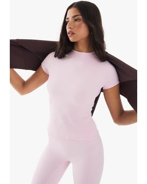 DSGN Studio Sculpt Short Sleeve Top - Pink
