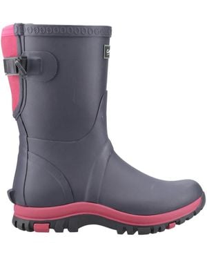 Cotswold Realm Verstelbare Wellington Laarzen (Marine Roze) - Blauw
