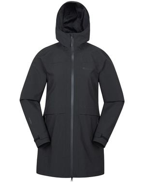Mountain Warehouse Ladies April Longline Waterproof Jacket - Black