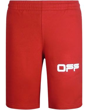 Off-White c/o Virgil Abloh Tape Sweatshorts (rood)