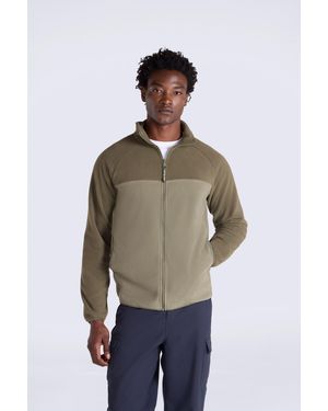 Mountain Warehouse 'Stockholm' Fleece Jacket Full Zip Breathable Jumper - Green