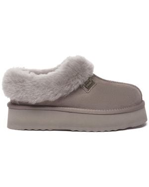 EverAu Australia Ever Au Topknot Leather Slippers - Grey