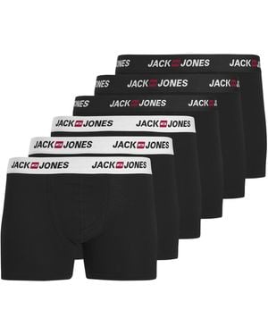 Jack & Jones Big Plus Size Boxers 6 Pack - Black