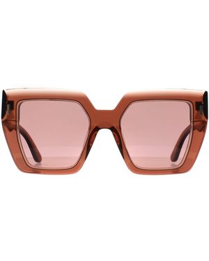 Calvin Klein Square Transparent Dark Burgundy Ck23502S - Brown
