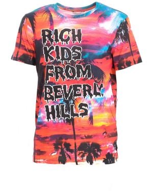 ELEVEN PARIS Rills Short Sleeve Round Neck T-Shirt 17F1Ts78 - Red