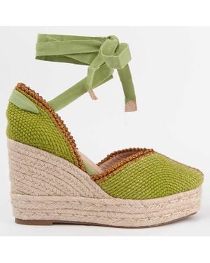 Montevita Wedge Espadrille Balenci12 - Green