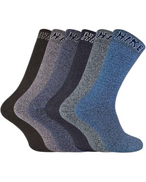 Sock Snob 6 Pairs Hike Summer Breathable Cotton Hiking Socks - Blue