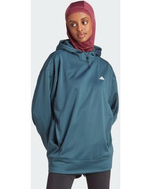 adidas Originals Aeroready Game And Go Fleece Hoodie - Blue