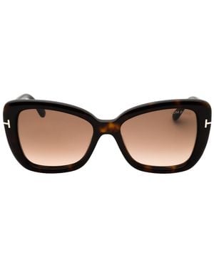 Tom Ford Dark Havana Framed Gradient Sunglasses - Brown