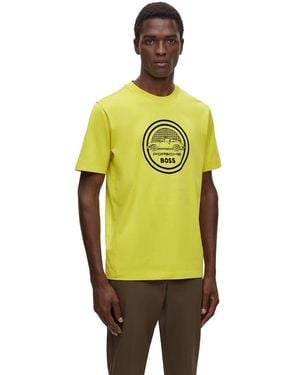BOSS Crew Neck Short Sleeve Regular Fit T-Shirt - Metallic