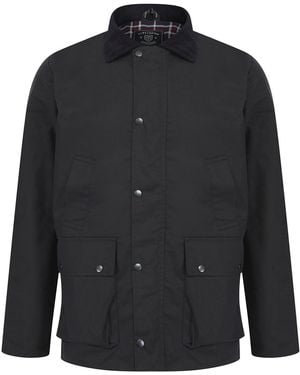 Kensington Eastside Cotton Wax Jacket With Corduroy Collar - Black