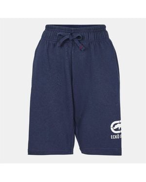 Ecko' Unltd Cloud Crocodile Print Sweat Shorts - Blue