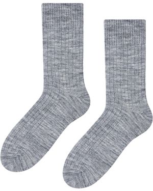 Steve Madden Alpaca Wool Socks For Winter - Grey