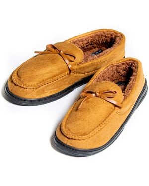 Tokyo Laundry Faux Suede Slippers - Metallic