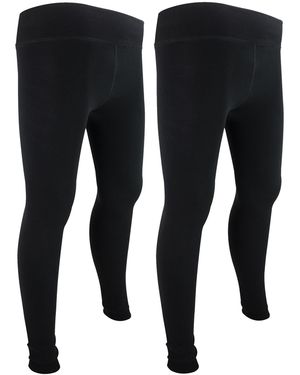 THMO 2-Pack Thermische Onderbroeken Leggings Voor De Winter - Zwart