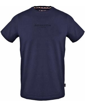 Aquascutum Regular Fit Crew Neck Short Sleeve T-Shirt - Blue