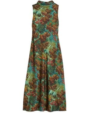 Ted Baker Eyva Printed Cowl Neck Midi Slip Dress - Green