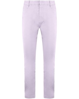Armani Jeans Regular Fit Chino Trousers Cotton - Purple