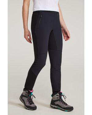 Mountain Warehouse 'Etna' Hiking Leggings Water Resistant Stretchy Bottoms Polyamide - Black
