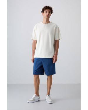 TOMMY LIFE Knit Sweat Shorts - Blue
