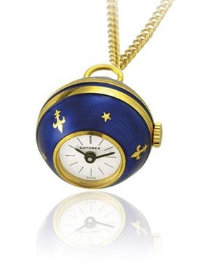 Catorex Les Petites Pendant Watch Brass - Blue