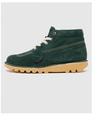 Kickers Men's Kick Hi Suede Boots In Green - Groen