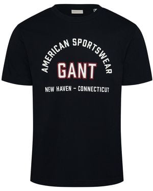 GANT Printed Graphic T- Shirt - Black