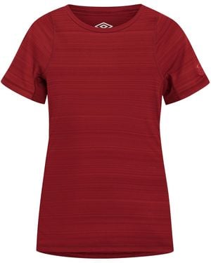 Umbro Ladies Pro Marl Training T-Shirt (Sundried Tomato) - Red