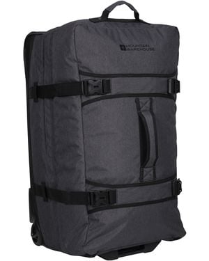 Mountain Warehouse 'Wander' Wheelie Bag With Zipped Pockets Holiday Suitcase - Black