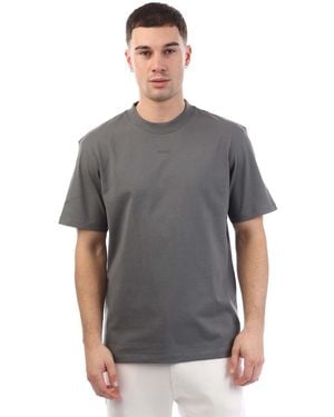 HUGO Logo Print T Shirt - Grey