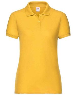 Fruit Of The Loom Ladies Lady Fit Piqué Polo Shirt (Sunflower) - Yellow