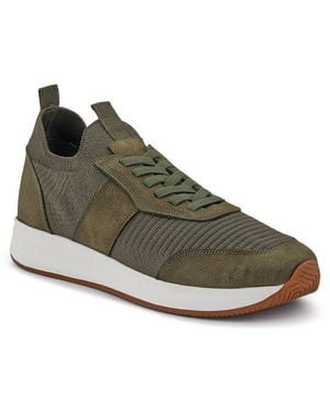 Jones Bootmaker Sean Leather Trainers - Green