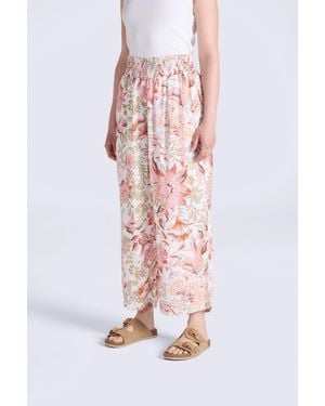 Mountain Warehouse 'Tassia' Capri Trousers Casual Lightweight Breathable Wide Leg Trousers Viscose - Pink