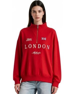Busem Cotton-Blend Sweatshirt - Red