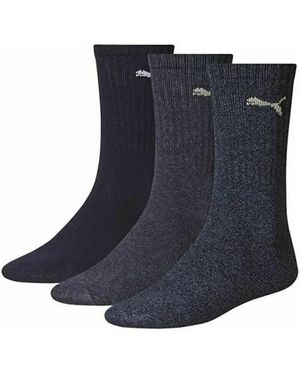 PUMA Adult Crew Sports Socks (Pack Of 3) - Blue