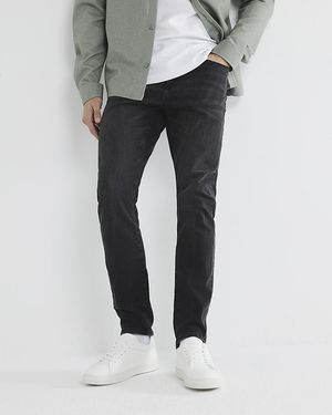 River Island Skinny Jeans Fit Washed Cotton - Grey