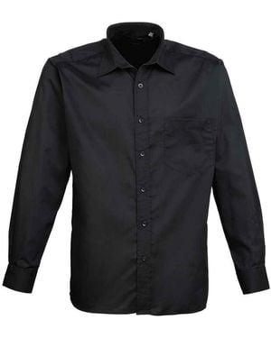 PREMIER Poplin Long-Sleeved Shirt - Blue