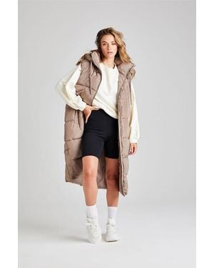 Urban Bliss Longline Puffa Gilet - Multicolour