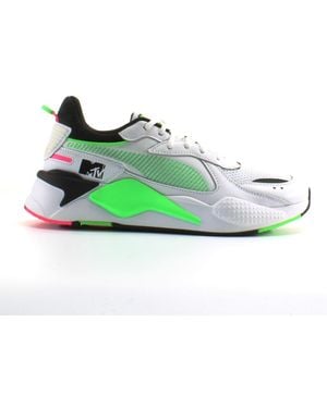 PUMA Rs-X Tracks Mtv Textile Lace Up Trainers 371841 01 - Green