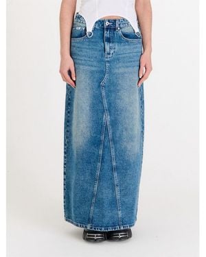 The Ragged Priest Rag Maxi Skirt B - Blue