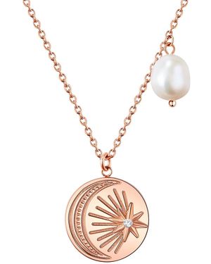 Valero Pearls Stainless Steel Necklace - Metallic