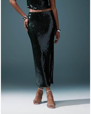 ASOS Co-Ord Sequin Maxi Skirt - Blue