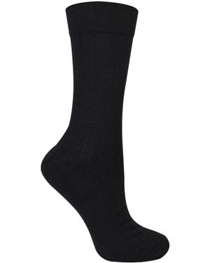 Steve Madden Ladies Organic Cotton Camel Wool Socks - Black