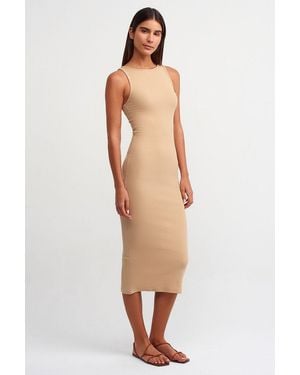 Dilvin Cotton Elastane Maxi Dress - White