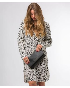 Pure Luxuries 'Golders' Leather Clutch Bag - Grey
