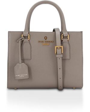 Kurt Geiger Leather Kgl Small Highgate Tote Bag - Grey