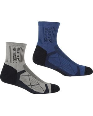 Regatta Active Outdoor Socks (Pack Of 2) /Dark Steel) - Blue
