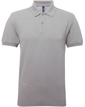 Asquith & Fox Short Sleeve Performance Blend Polo Shirt (Heather) - Grey