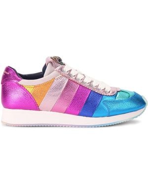 Kurt Geiger Leather Islington Pump Trainer Trainers - Purple